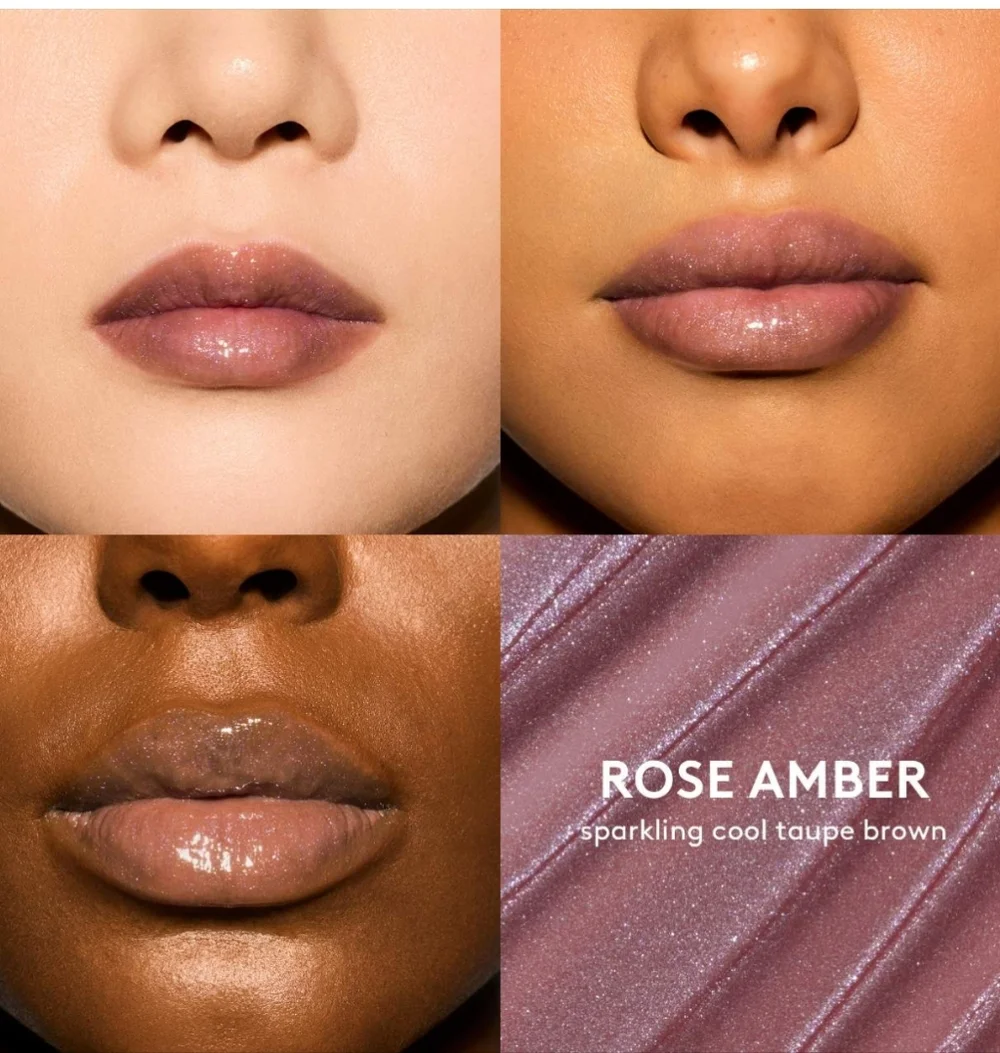 Fenty Beauty Gloss Bomb Oil - Rose Amber- Sparkling Cool Taupe Brown - Picture 2 of 5
